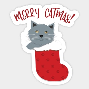 Merry Catmas! Sticker